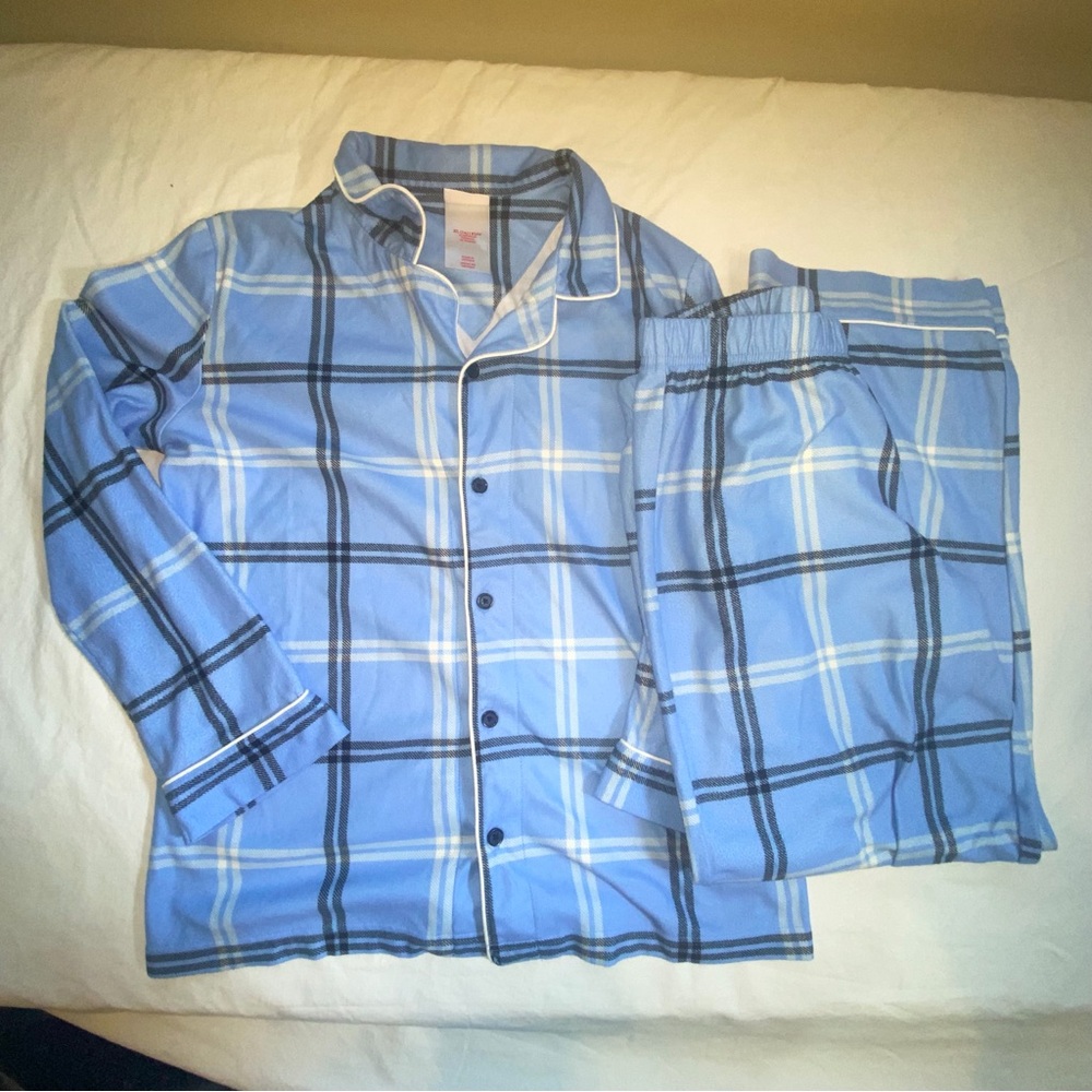 Wondershop Light Blue Plaid Kids Pajama Set